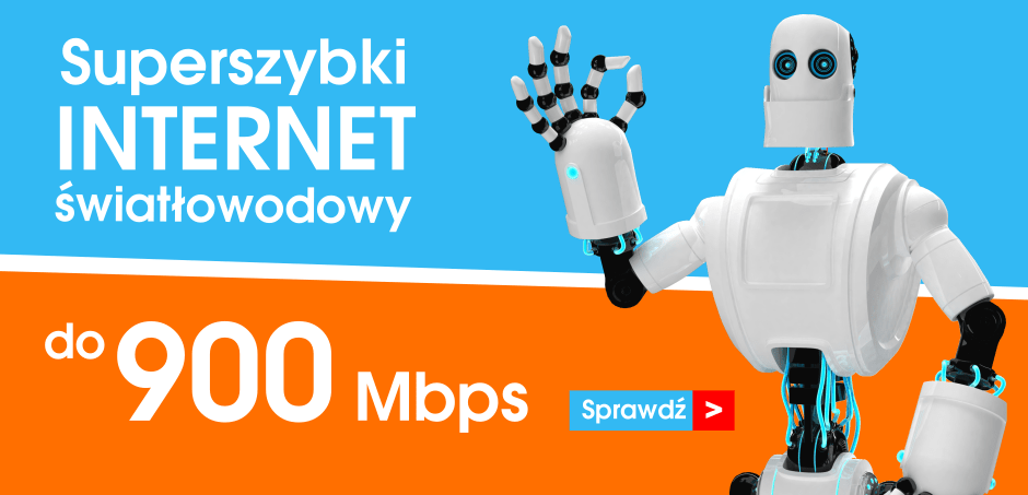 Superszybki internet światłowodowy do 900Mbps